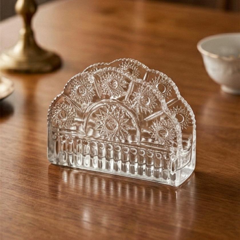 에클라 엔틱 크리스탈 유리 냅킨홀더 테이블 인테리어 소품