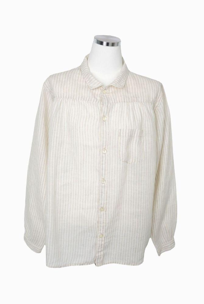 (80%세일)DOMINGO 린넨 스트라이프 블라우스 - Women