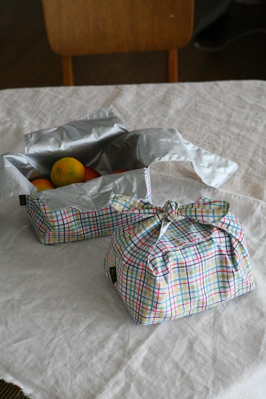 Lunch Bag 체크 체크! 리본 묶어 도시락 가방!