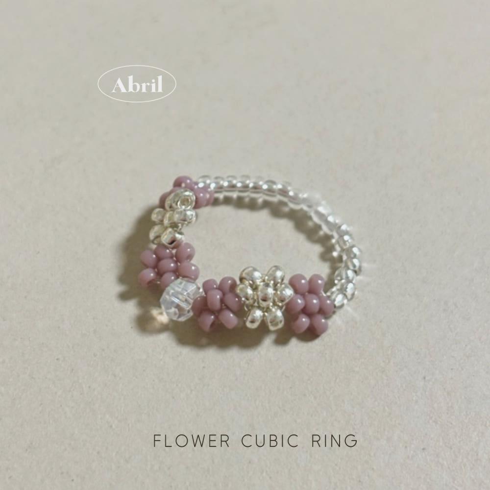 [아브릴] Flower Cubic Ring 