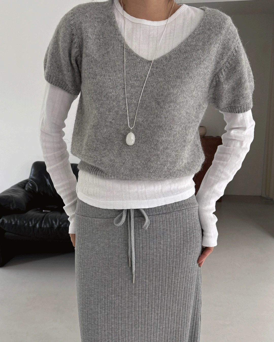 [New] 포그 반팔 니트