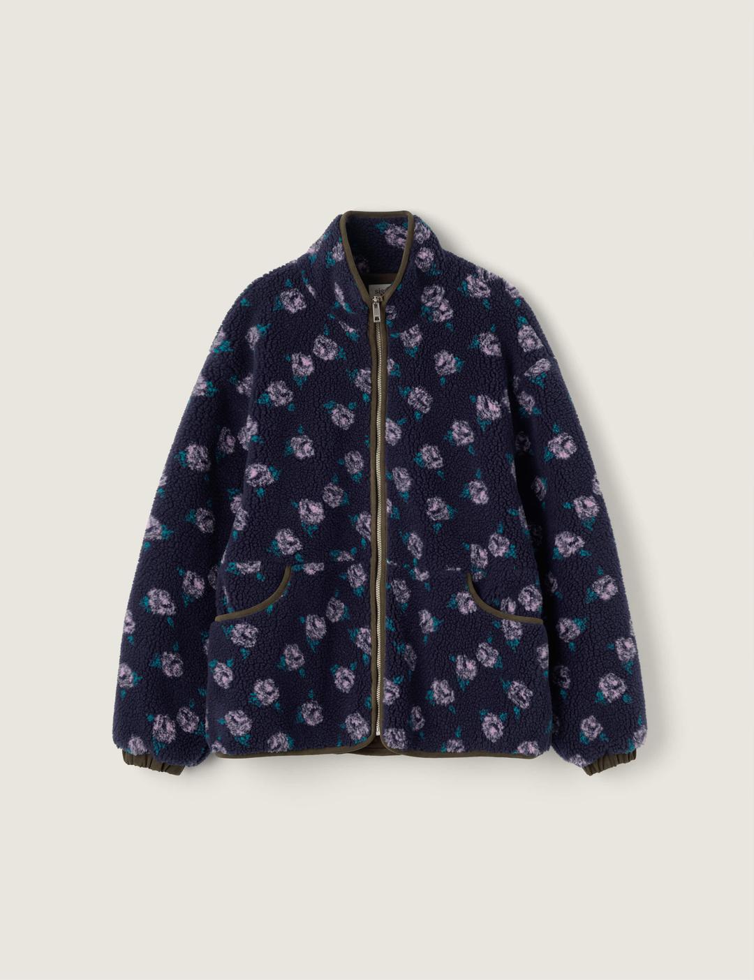 Rose Fleece Jumper (Navy)