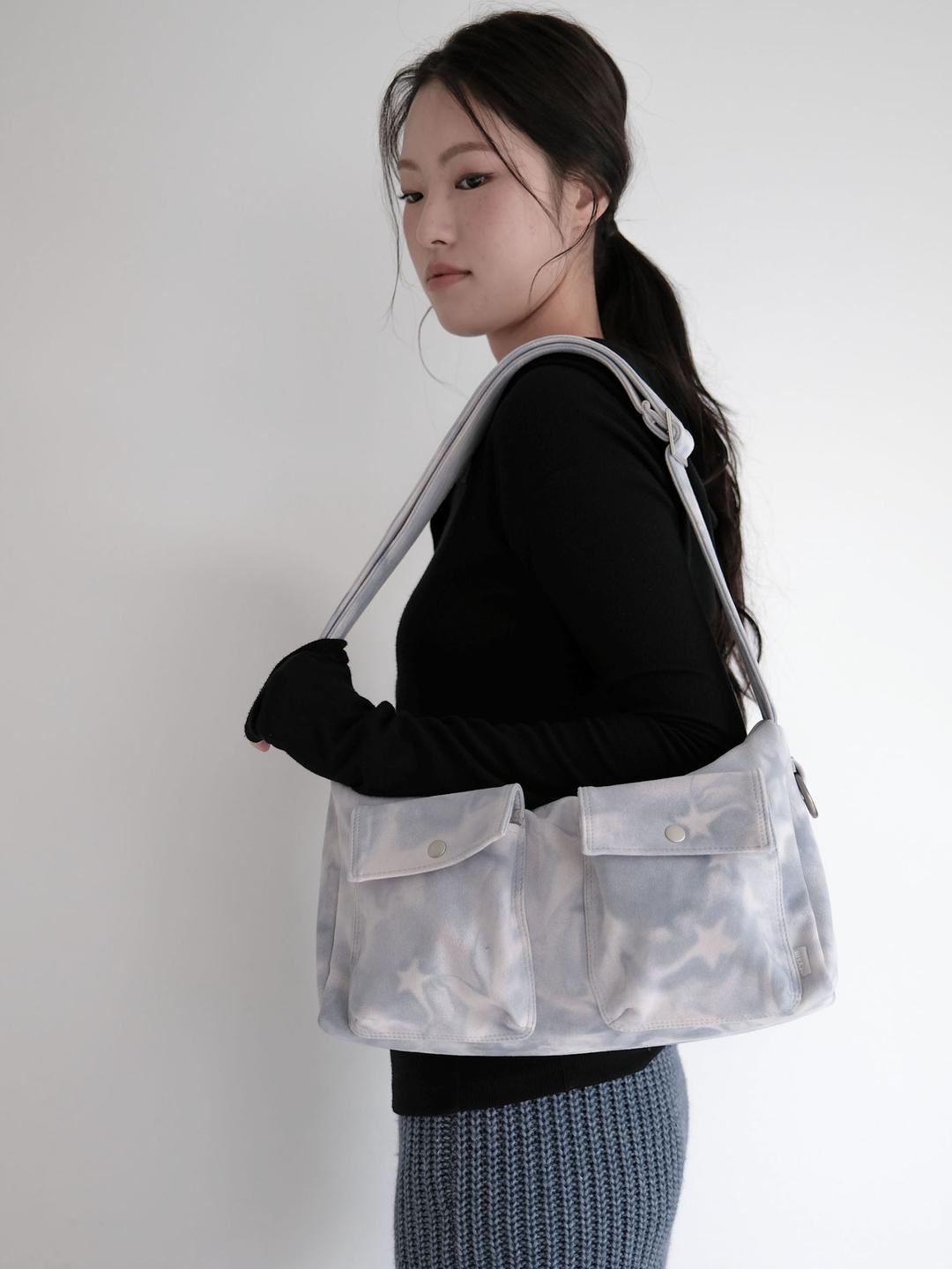 Starry suede bag - Blue