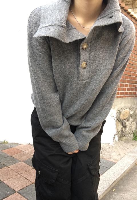 Cozy Button Collar Knit [2c]