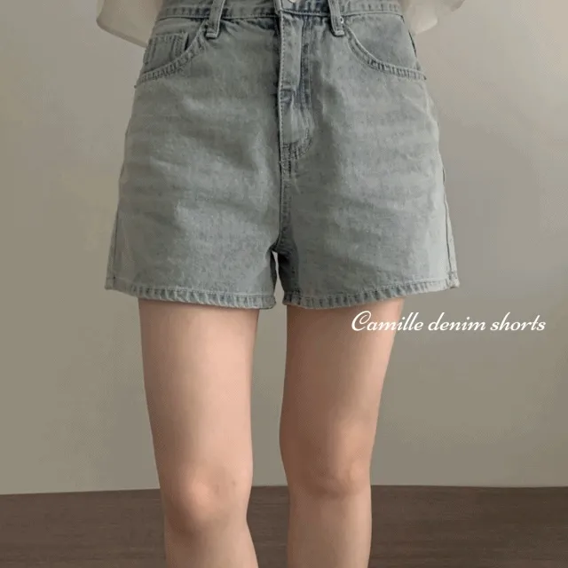 카밀 데님 반바지 one color