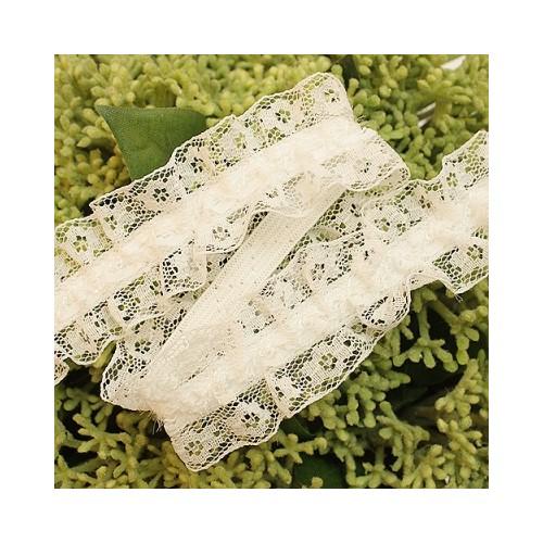 여섯잎꽃 탄력 양주름 레이스