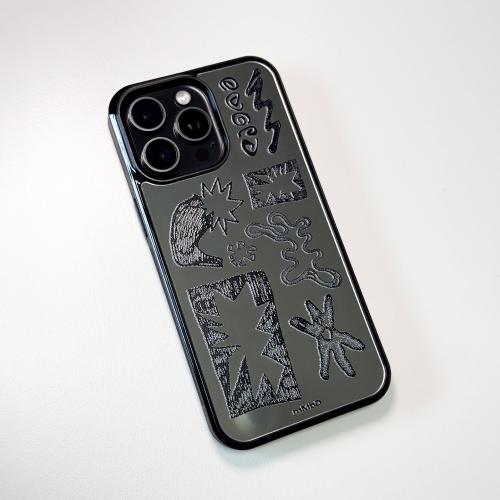 NEWTOPIA BioDoodle Bumper Mirror Phone Case (BK/MagSafe)