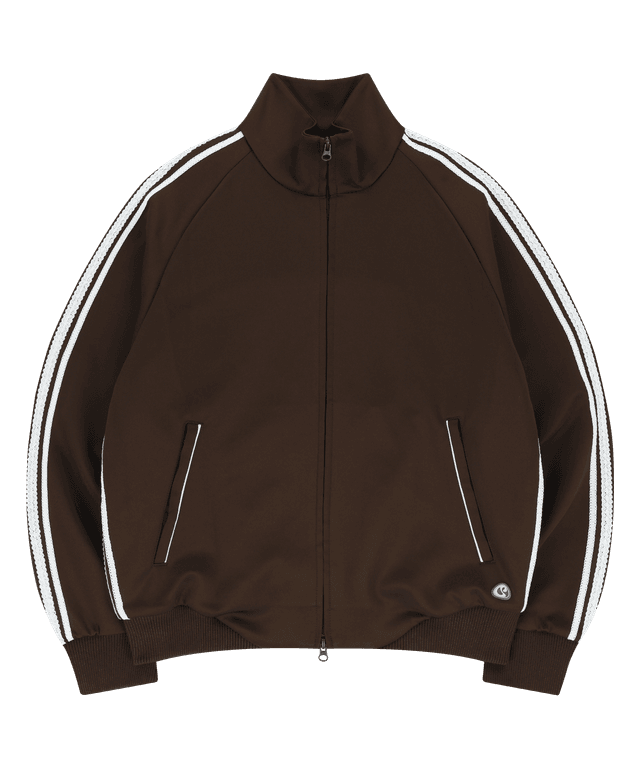 LACE TRACK JACKET BROWN