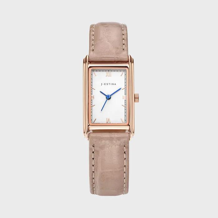 NUOVO TEMPO 렉탱글 가죽 시계 (JWT2LE5BS502RGPK0)