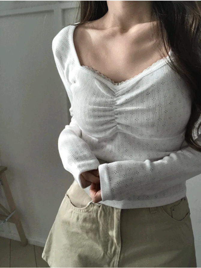 t - 디어 펀칭 레이스 티