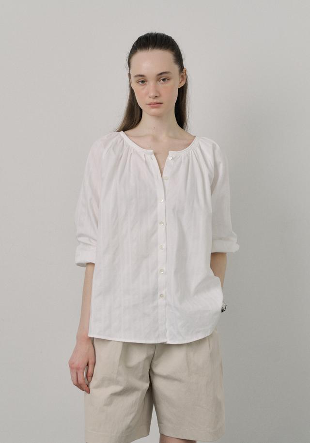 Lottie shirring blouse (White)