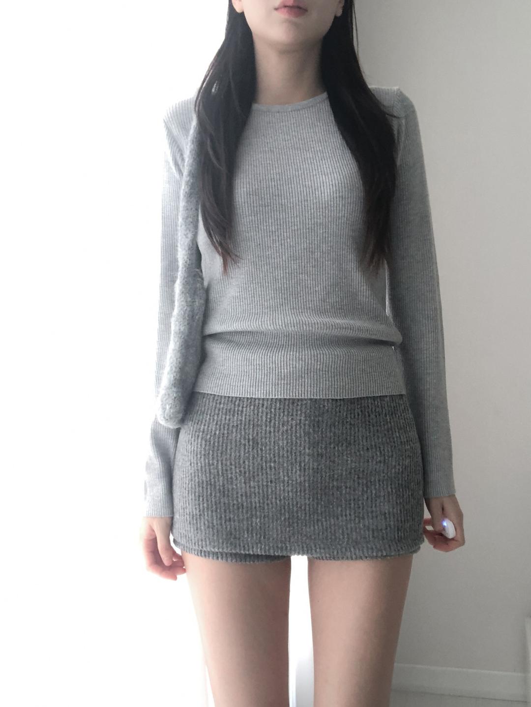 mild knit skirt shorts (3c)