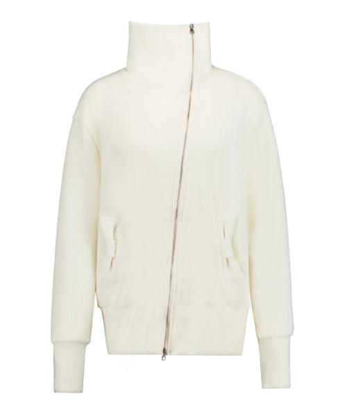Ribbon cross zip-up (ivory)
