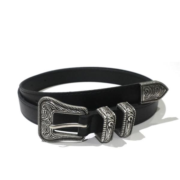 CONTRY ROCK WESTERN BELTS - BLACK