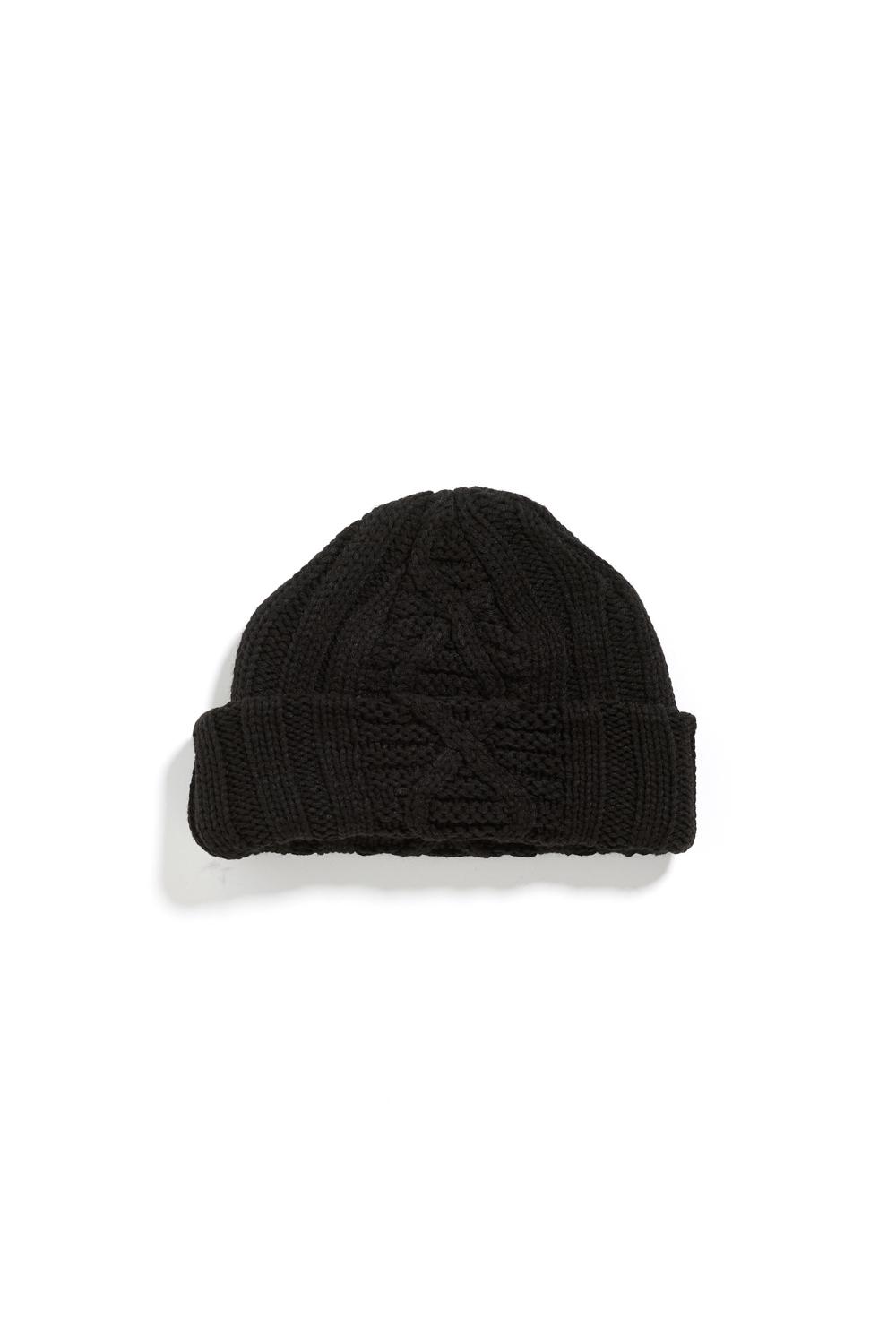 Jacquard Big Beanie Black