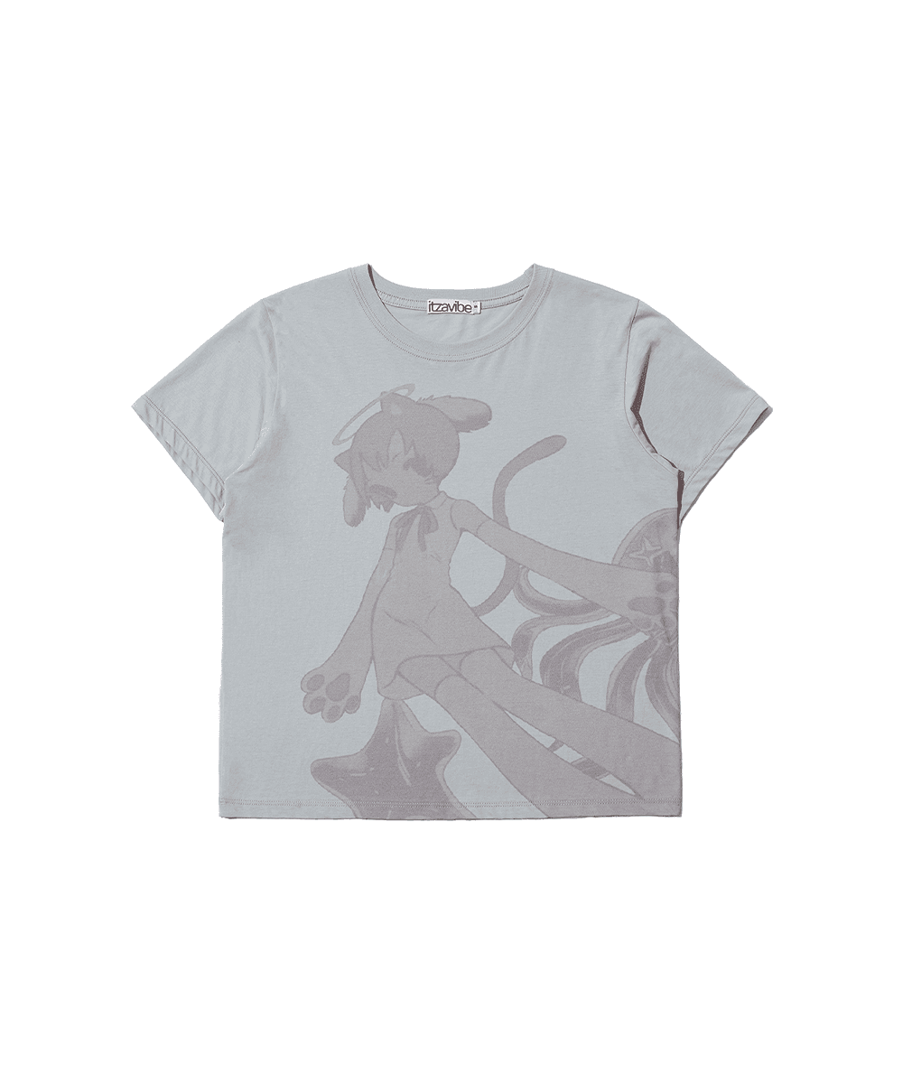 CAT GIRL IN SPACE T SHIRT