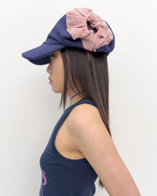 Scrunchie hunting cap Navy