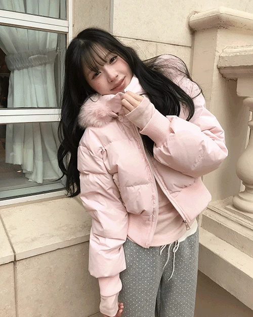 [ 오리털 50% ] 핌피 덕다운 숏 크롭 패딩 JP