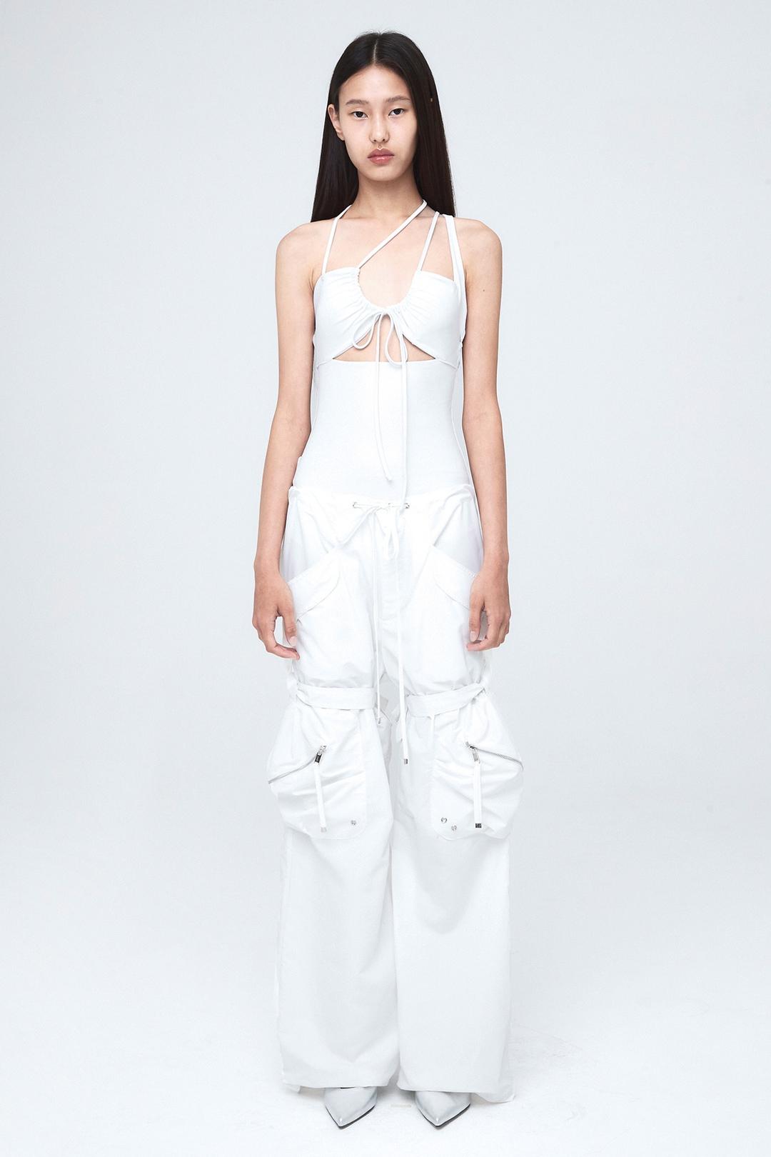 MULTIWAY STRAP SWIM SUIT WHITE