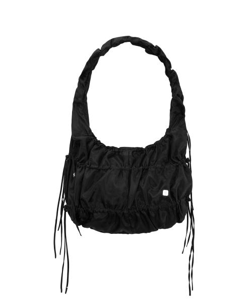 Puffy Ribbon Hobo Bag [ Black ]