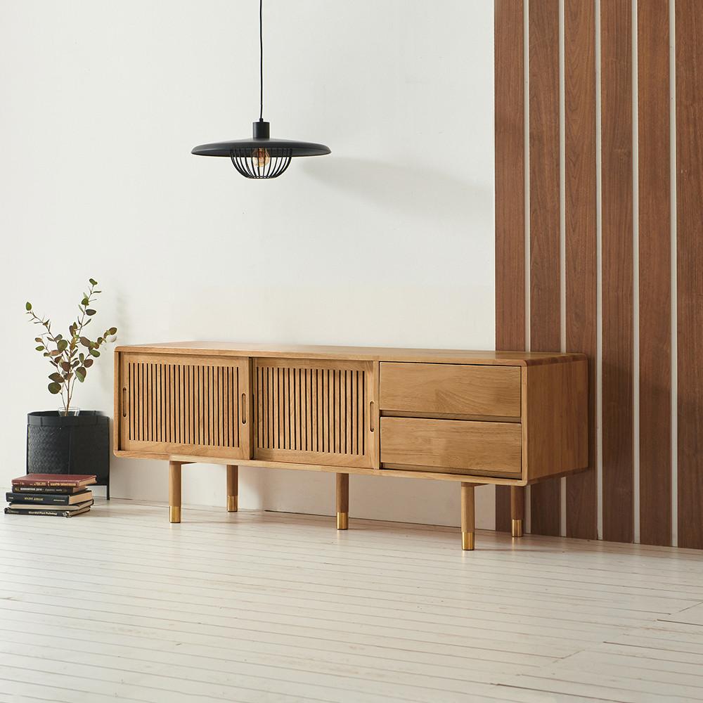 라로퍼니처 케이트 1500 원목 티비다이 TV 거실장