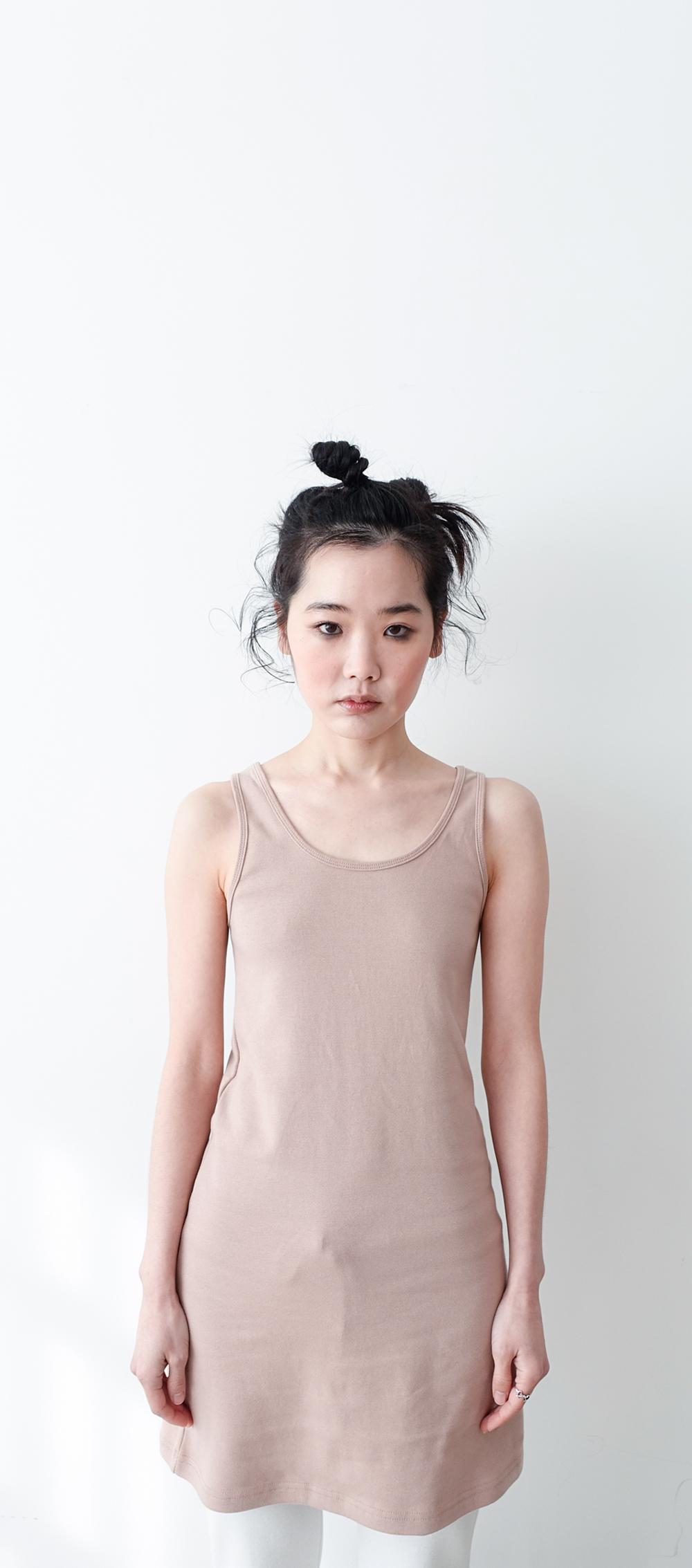 peach long sleeveless