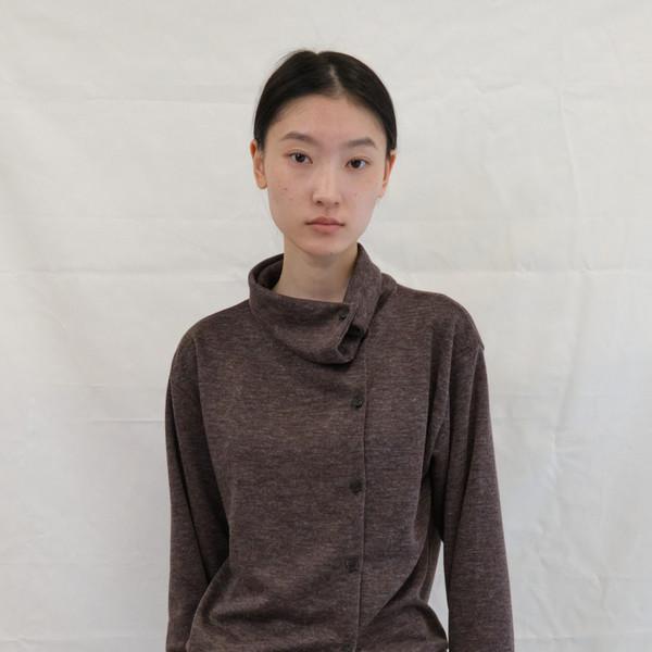 Diagonal Cardigan (Brown)