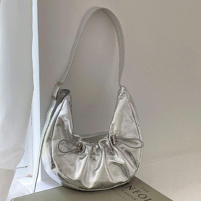 [당일출고실버백] 반달 스트링 호보백 2color