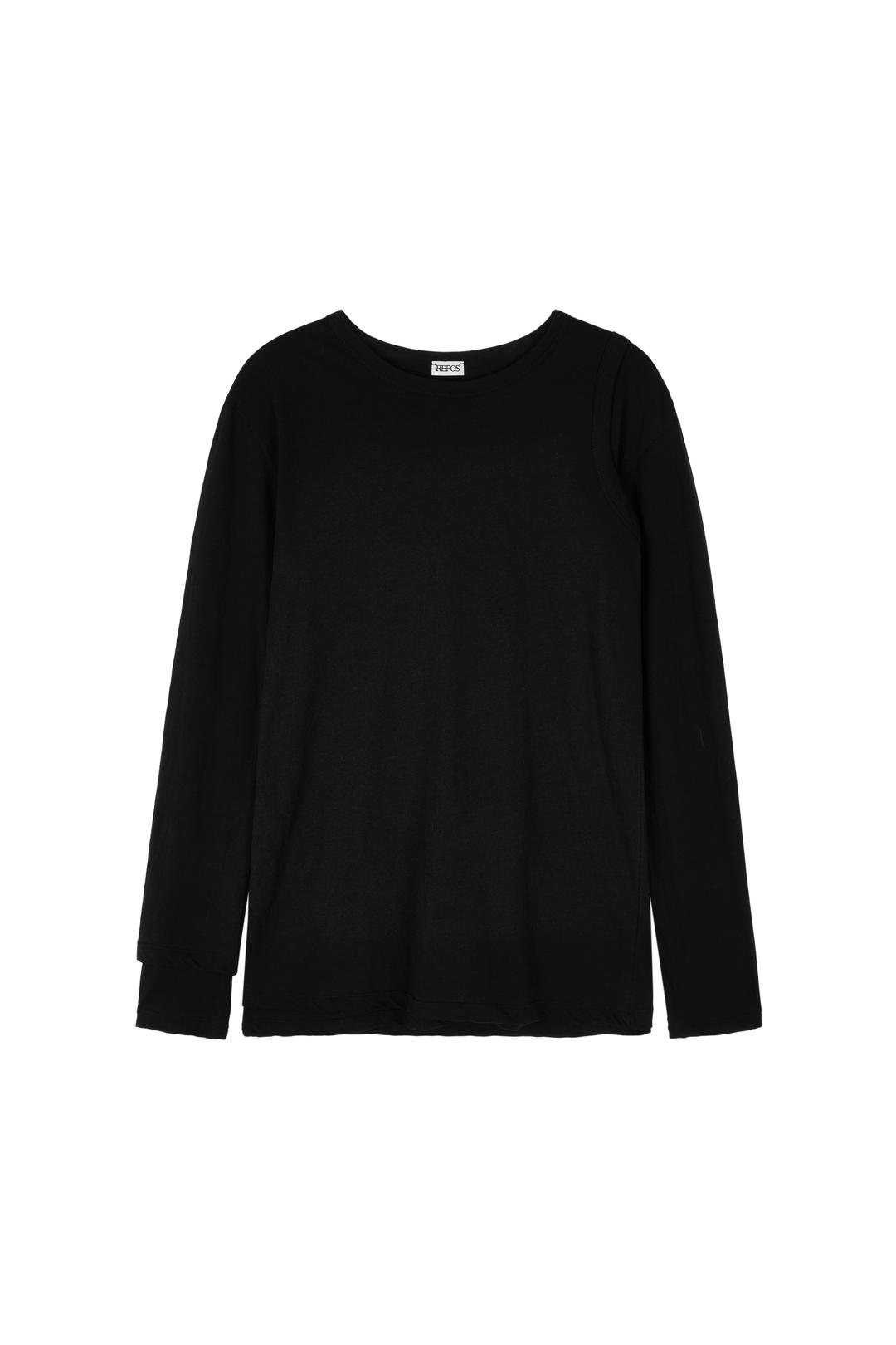DOUBLE LAYERED T-SHIRTS (BLACK)