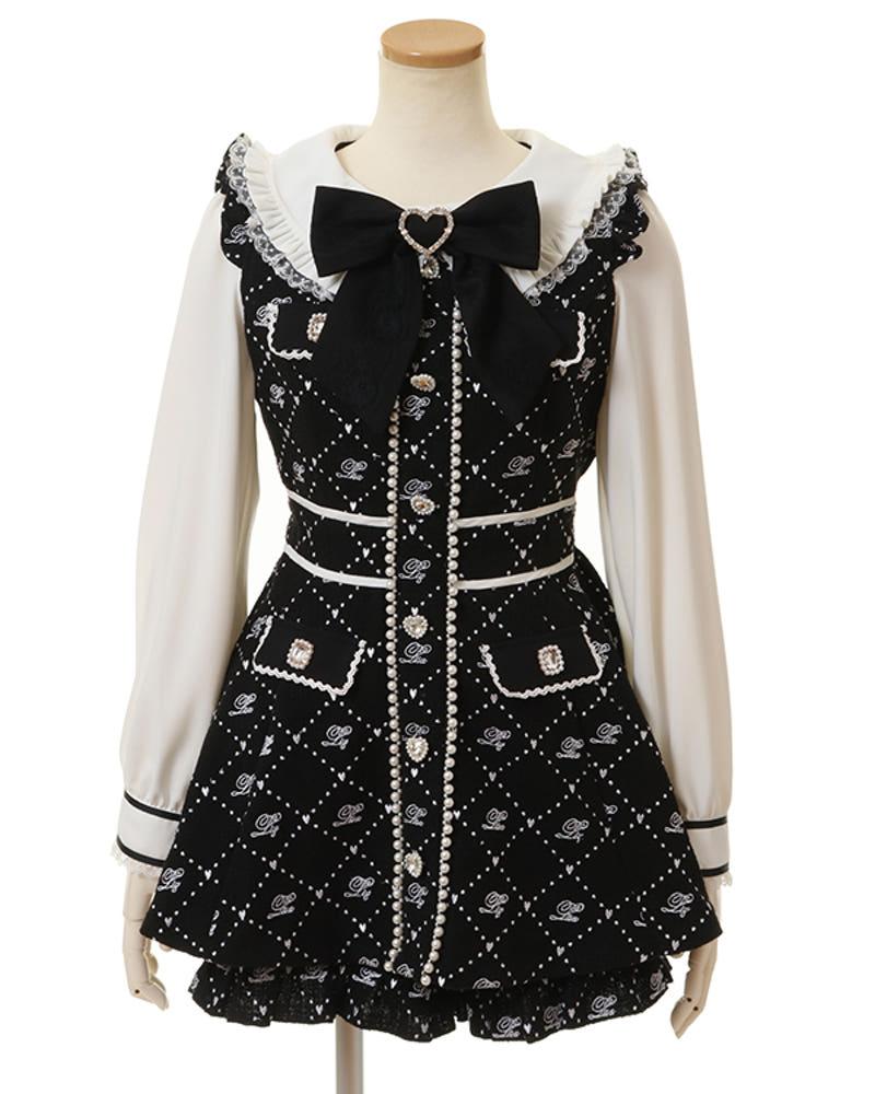 리즈리사 모노그램 리본 트위드 셋업