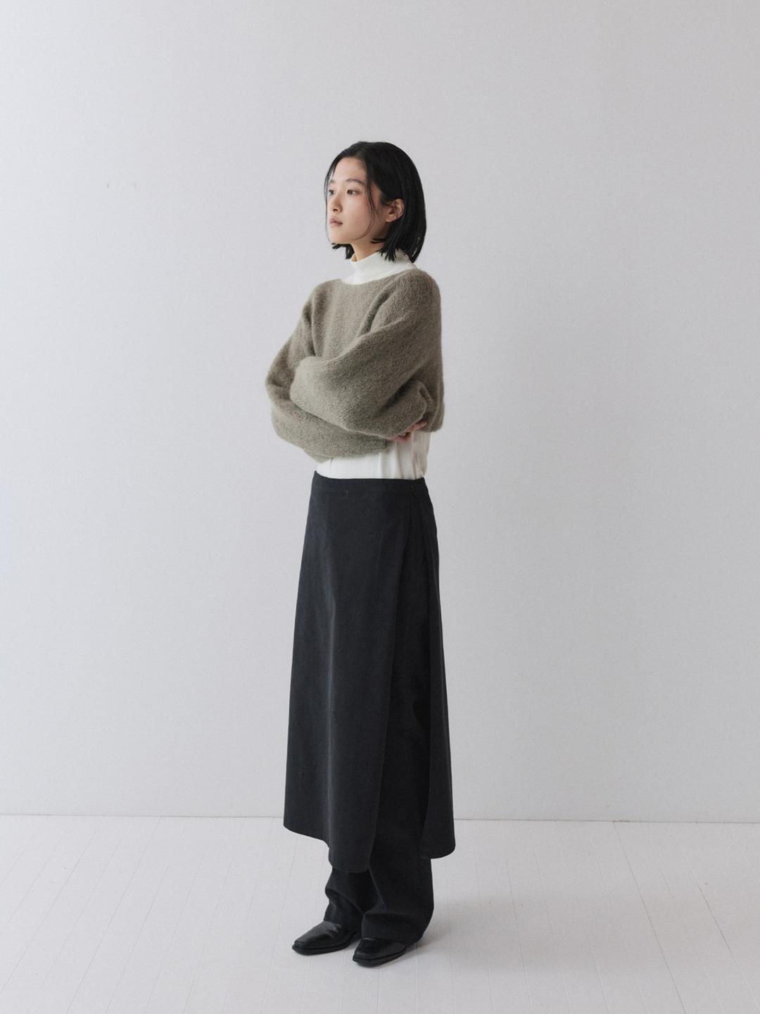 Alpaca Crop Knit, Khaki beige