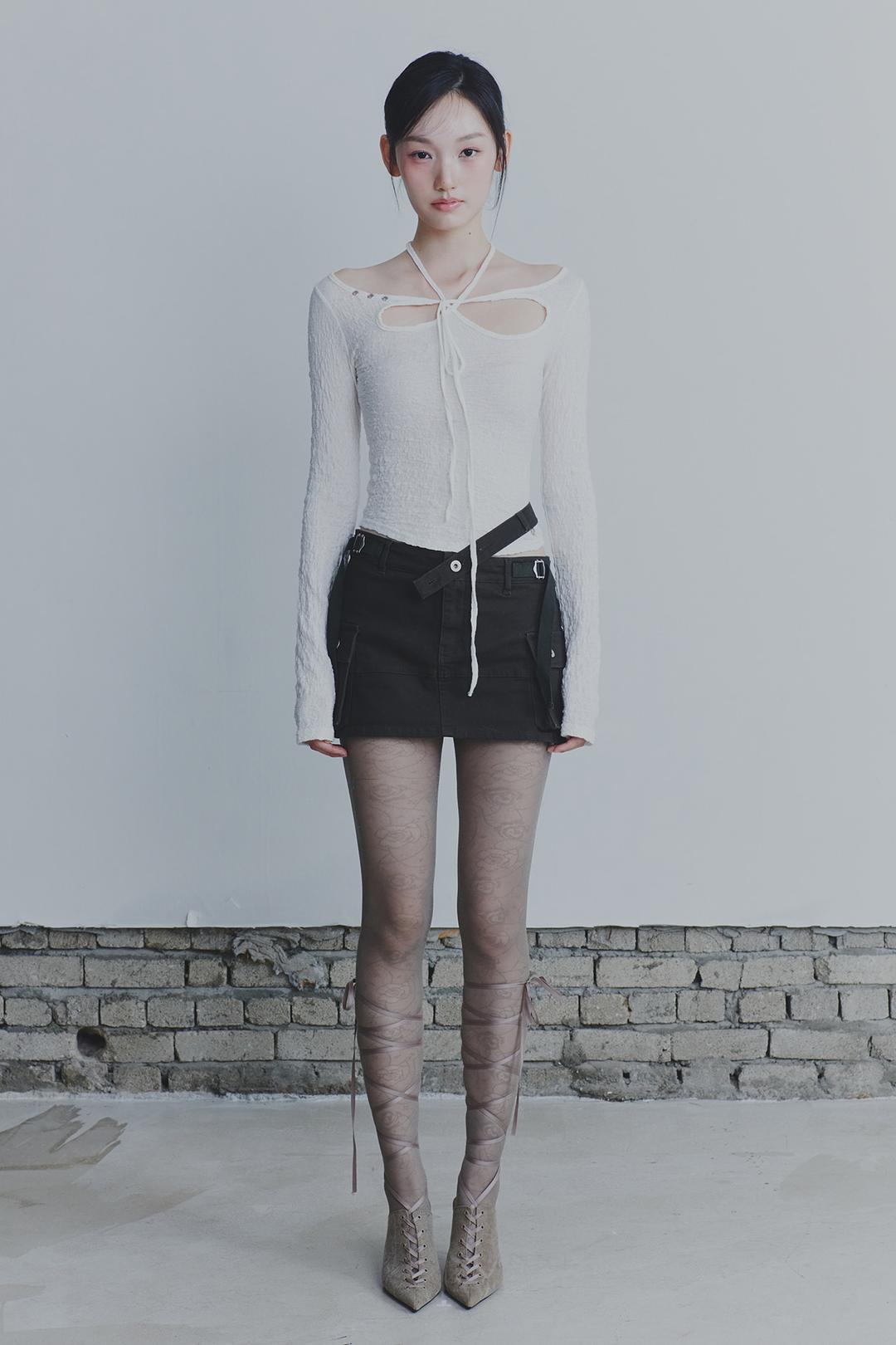 WRINKLED ORCHID TOP ivory