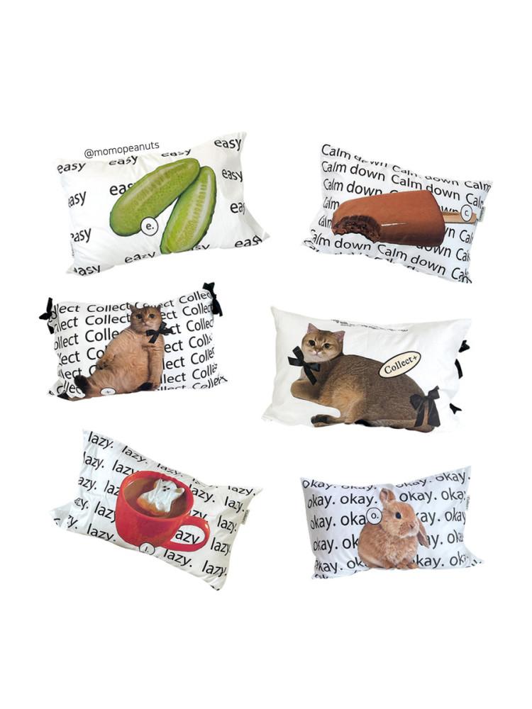 [모모피너츠] 부드러운 아트 프린팅 유니크 11type 베개커버 빈티지 북유럽 60수 콜렉트 침대 낮잠 거실 소파 베개