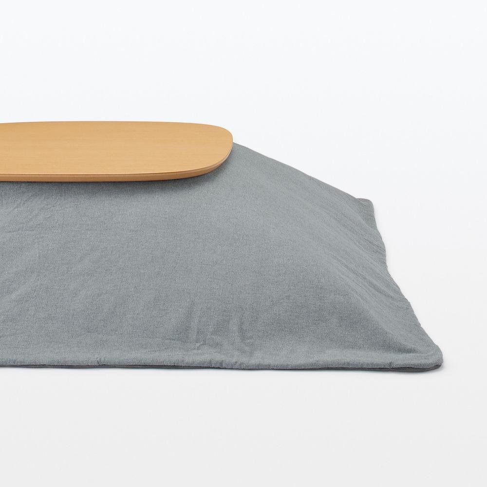 MUJI 무인양품 코튼 플란넬 헤링본 코타츠 이불 정사각형용 다크 그레이 12088141