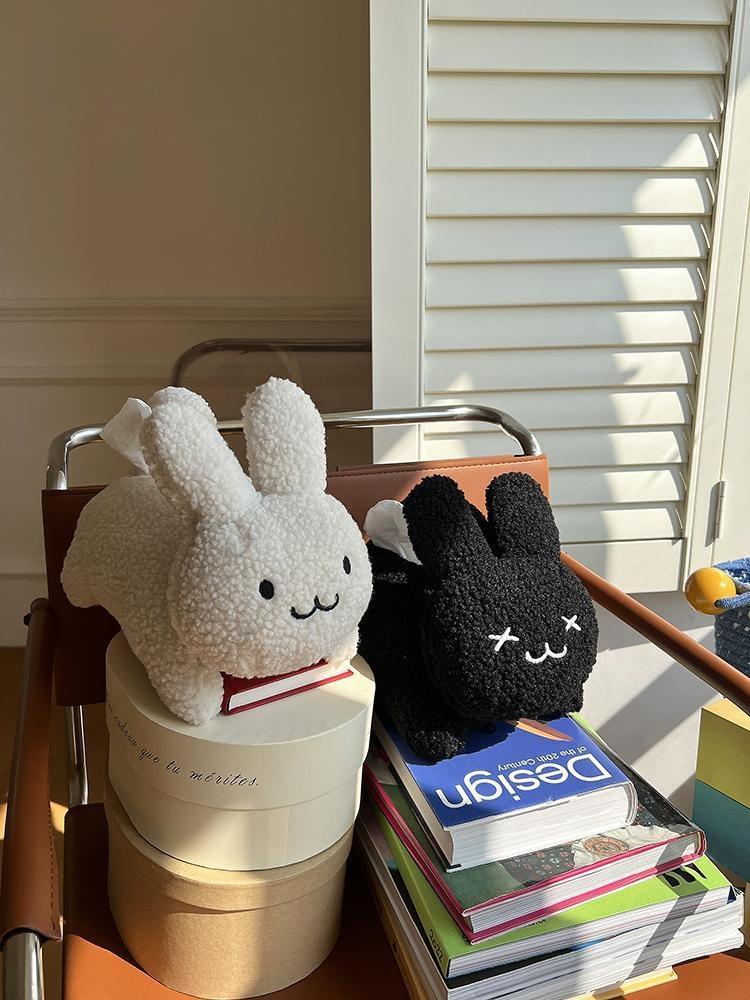 수심 Rabbit Tissue Pouch 토끼 티슈 파우치 차량 걸이 휴지 케이스 화장지