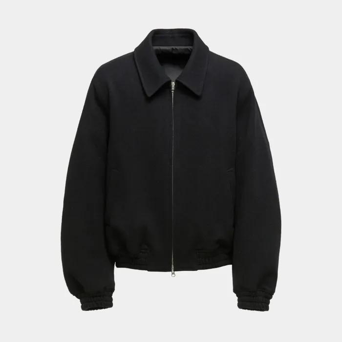 버진 울 오버사이즈 짚업 블루종 (블랙)