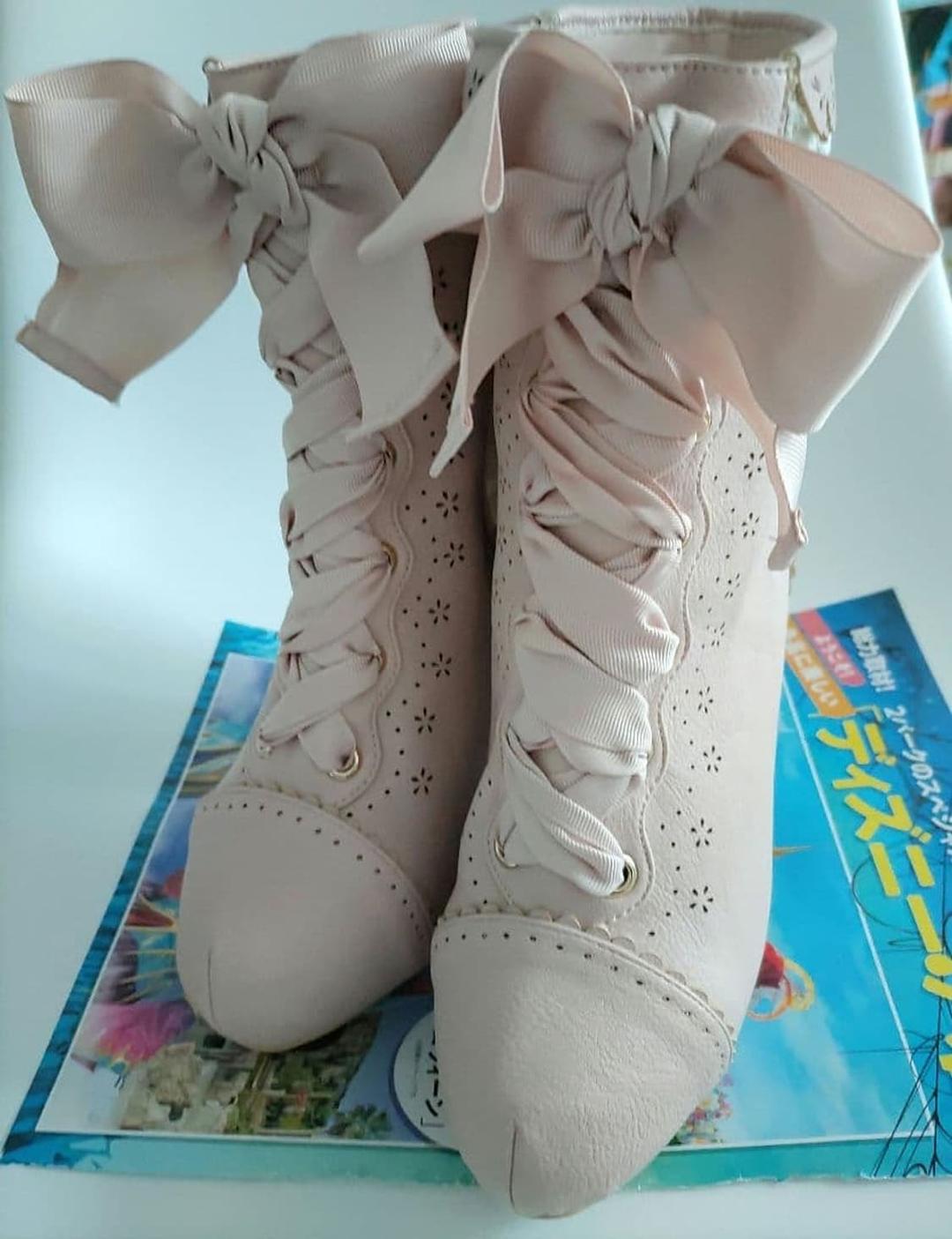 리즈리사 히메갸루 리본 아일렛 굽부츠 | 후루츠패밀리