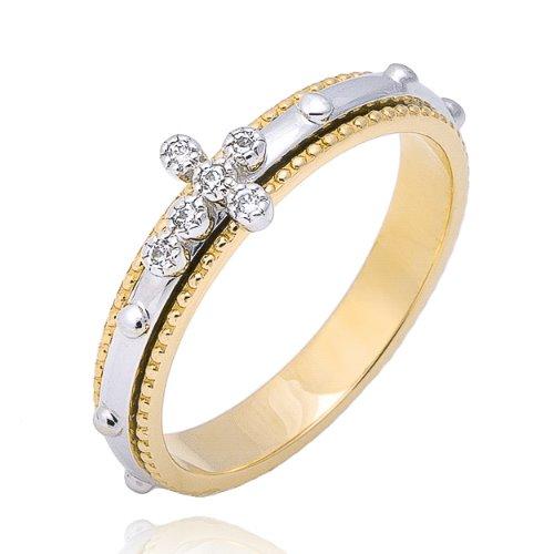 14K 18K 아셀라 콤비 회전 묵주반지