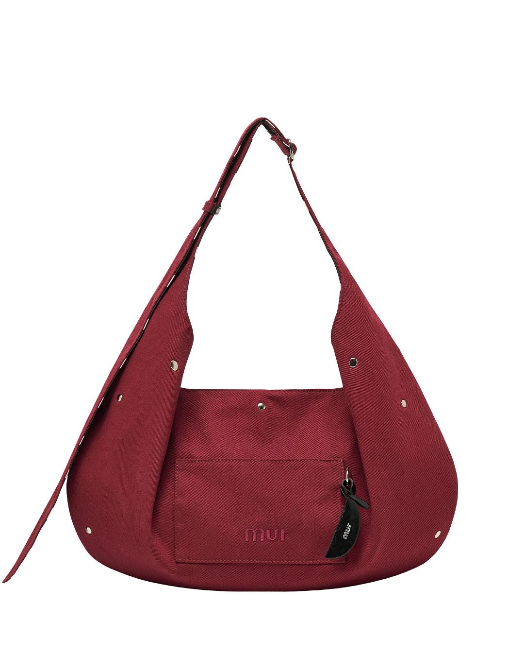 Reversible Polar Hobo bag-리버시블 폴라 호보백 / Black Dot, Burgundy