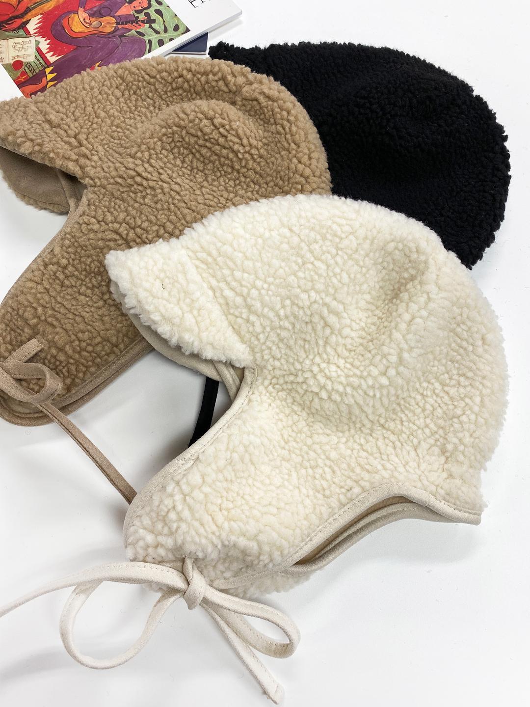 림스 레오 뽀글이 귀달이 군밤 스키 방한 털 모자 3color