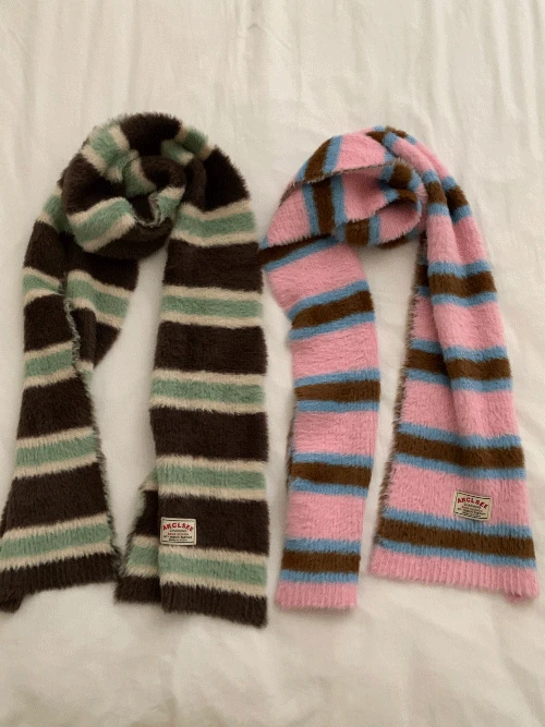 믹스 스트라이프 머플러 (2color)