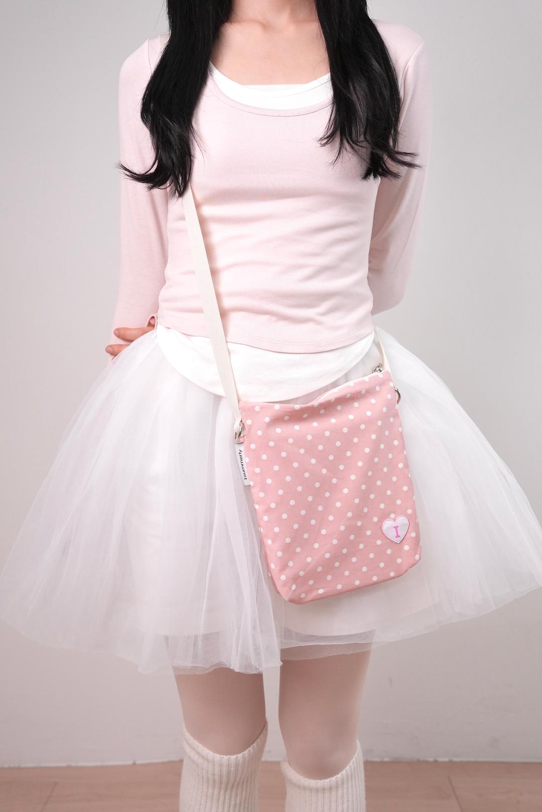 Koi cross Bag - Strawberry latte (코이 크로스백 핑크)