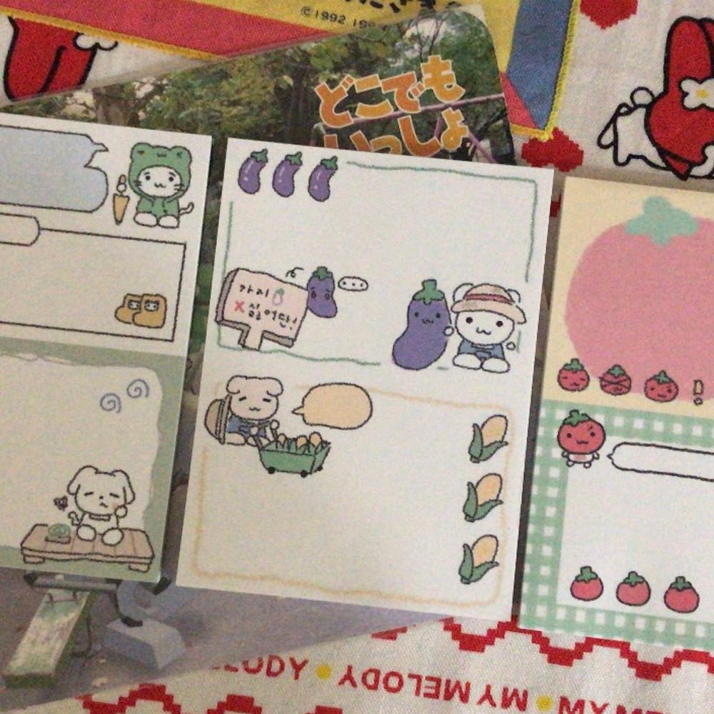 [ヒナクウ⋆히나쿠우] 가지와 옥수수 memo pad