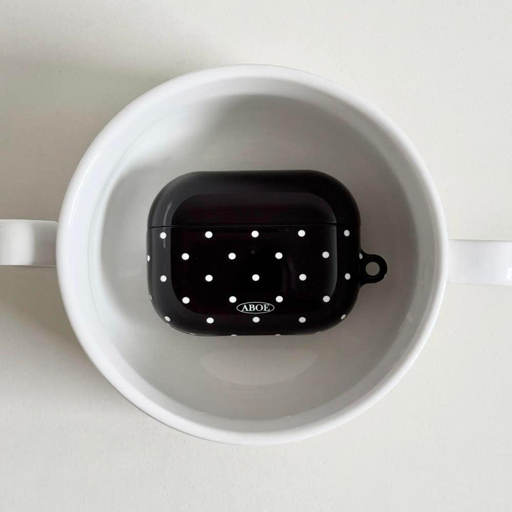 아비오에 블랙화이트 도트 에어팟3케이스 에어팟하드케이스