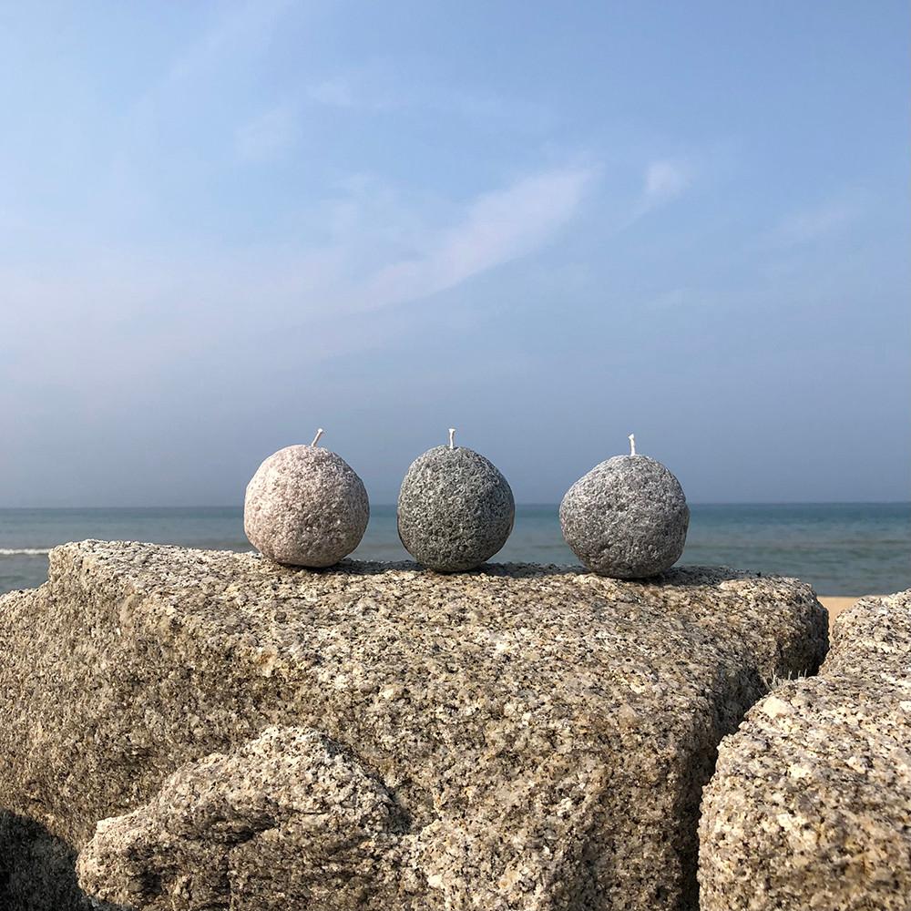 Waxindustri 조약돌 양초(소) -공정무역 캔들 [스모어웨이브] 돌멩이 캔들