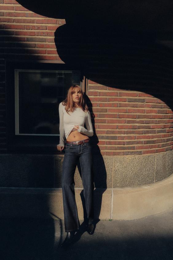 TRF WIDE-LEG LOW-RISE JEANS