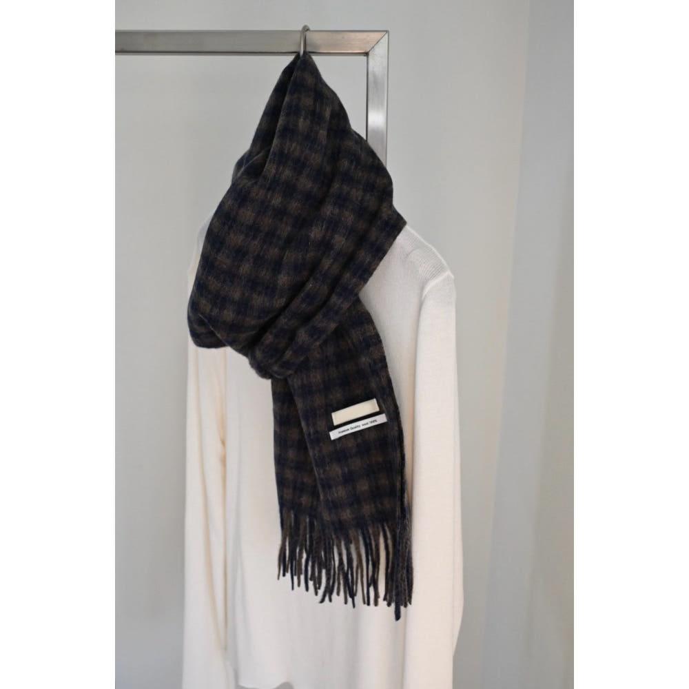 Check wool muffler 체크울머플러 태슬울목도리