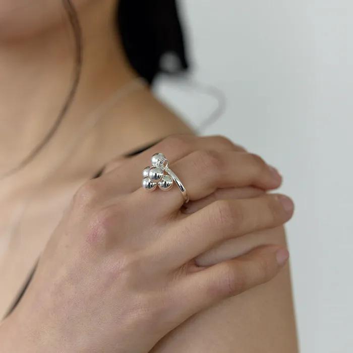 [silver 925] Bubble Dangle Ring