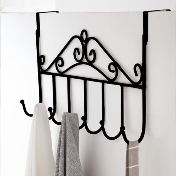 방문에 걸어서 사용하는 7구 도어훅 옷걸이