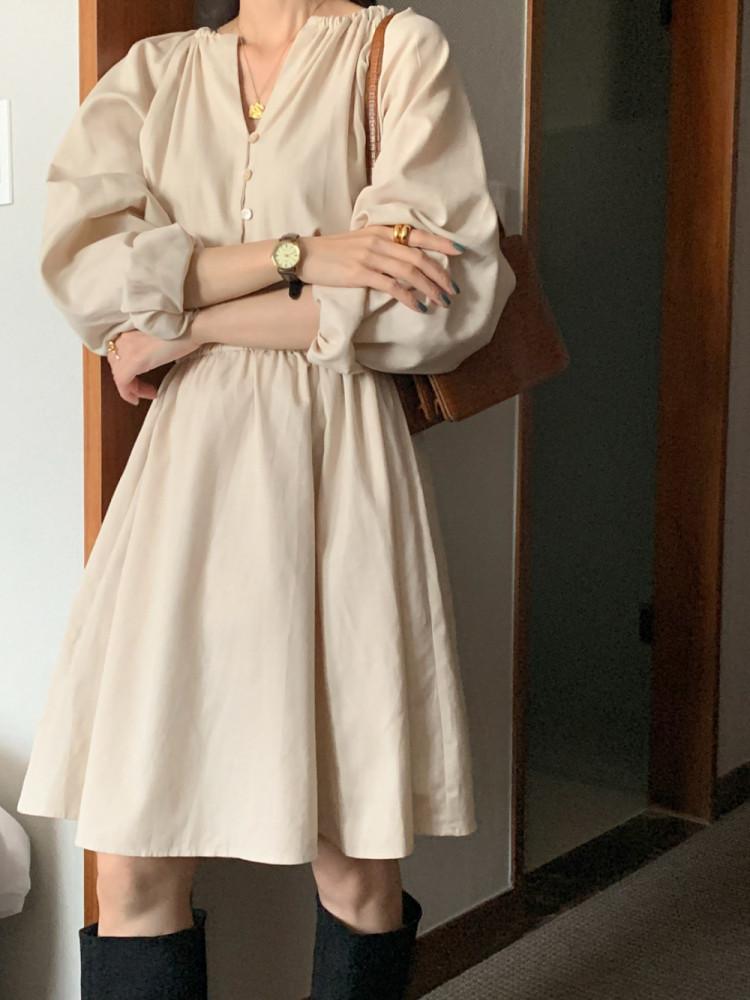 [국내제작/무배] 아잉 버터 미니 원피스 2col 가을 하객룩 데일리 코디